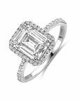 Zilver gerhodineerd Ring Zirkonia Zilver Gerhodineerd - 1339443