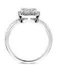Zilver gerhodineerd Ring Zirkonia Zilver Gerhodineerd - 1339443