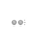 Zilver Gerhodineerd Oorknoppen Zirkonia Halo 9 Mm 1339467 - PansiteNederland.nl