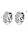 Zilver Gerhodineerd Klapoorringen Zirkonia 16 Mm 1339470 - PansiteNederland.nl