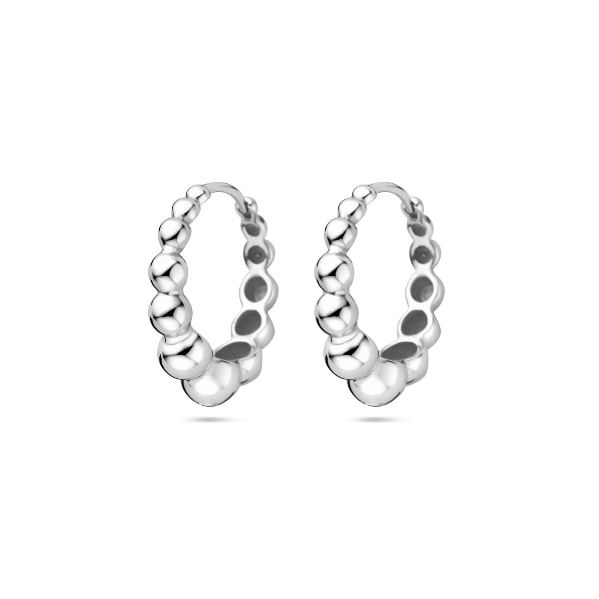 Zilver Gerhodineerd Klapoorringen 17 Mm 1339473 - PansiteNederland.nl