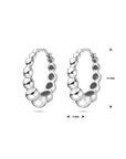 Zilver Gerhodineerd Klapoorringen 17 Mm 1339473 - PansiteNederland.nl