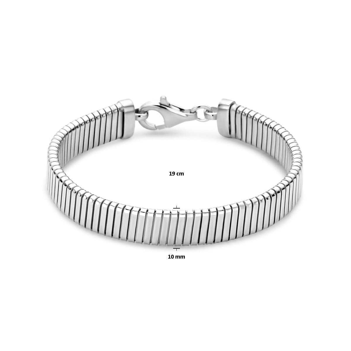 Zilver Gerhodineerd Armband Tubogas 10,2 Mm 19 Cm 1339487 - PansiteNederland.nl