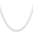 zilver gerhodineerd collier slang plat 8,5 mm 43 cm 1339532 - PansiteNederland.nl