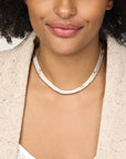 zilver gerhodineerd collier slang plat 8,5 mm 43 cm 1339532 - PansiteNederland.nl