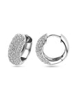 Zilver Gerhodineerd Klapoorringen Zirkonia 16 Mm 1339538 - PansiteNederland.nl