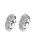 Zilver Gerhodineerd Klapoorringen Zirkonia 21 Mm 1339539 - PansiteNederland.nl