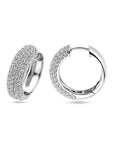 Zilver Gerhodineerd Klapoorringen Zirkonia 21 Mm 1339539 - PansiteNederland.nl