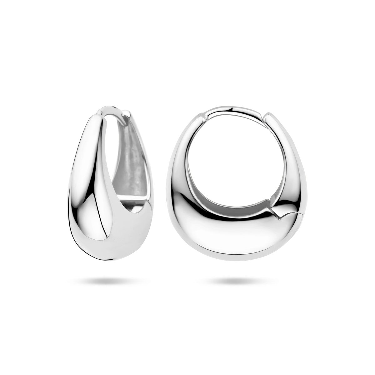 Zilver Gerhodineerd Klapoorringen 19 Mm 1339590