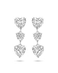 Zilver Gerhodineerd Oorhangers Hartjes Zirkonia 25 mm 1339594