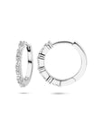 Zilver Gerhodineerd Klapoorringen Zirkonia 15 Mm 1339597 - PansiteNederland.nl