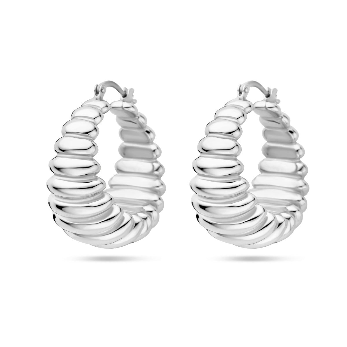 Zilver Gerhodineerd Oorringen 34 Mm 1339681 - PansiteNederland.nl