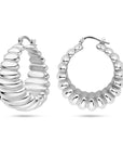 Zilver Gerhodineerd Oorringen 34 Mm 1339681 - PansiteNederland.nl