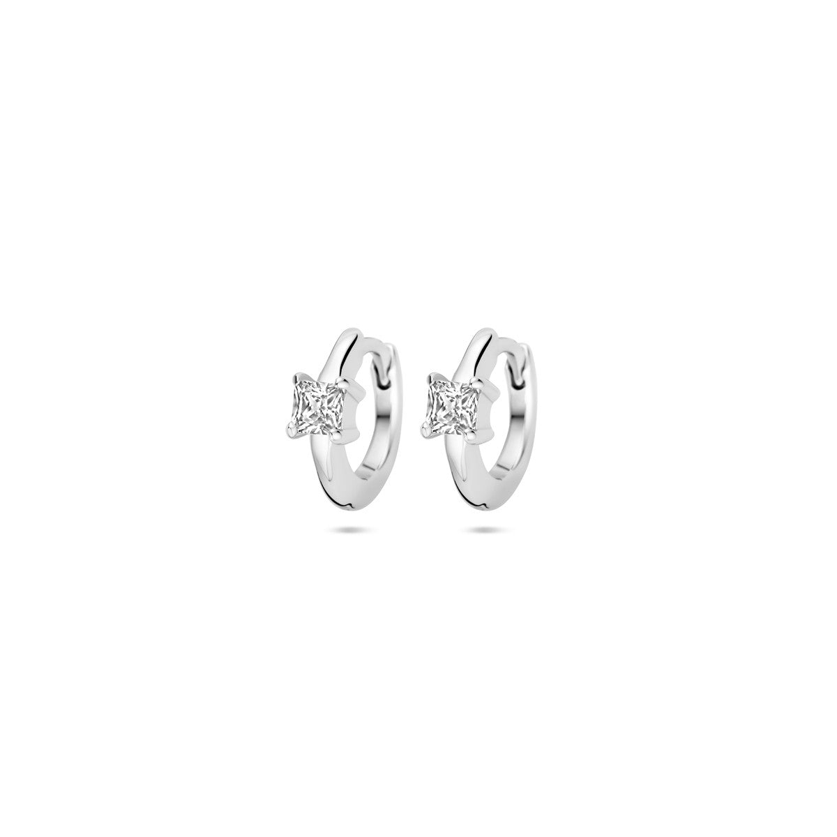 Zilver Gerhodineerd Klapoorringen Zirkonia 10,5 Mm 1339691 - PansiteNederland.nl