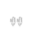 Zilver Gerhodineerd Klapoorringen Zirkonia 10,5 Mm 1339691 - PansiteNederland.nl