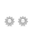 Zilver Gerhodineerd Oorknoppen Parel En Zirkonia 8 Mm 1339699 - PansiteNederland.nl