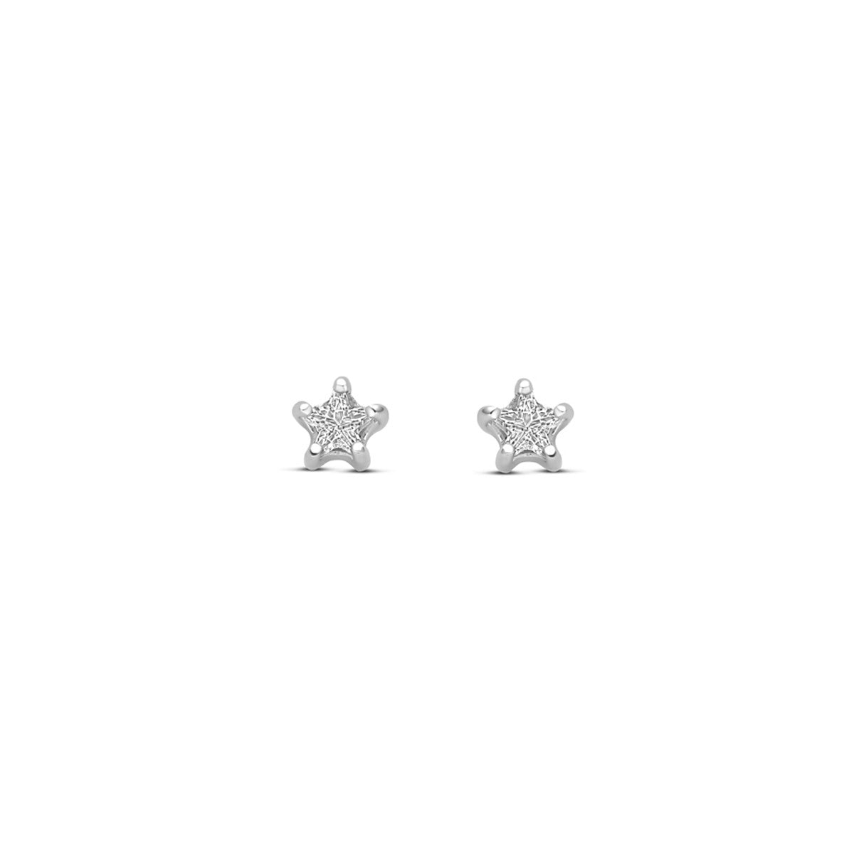 Zilver Gerhodineerd Oorknoppen Ster Zirkonia 3,5 Mm 1339717 - PansiteNederland.nl