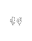 Zilver Gerhodineerd Klapoorringen Zirkonia 10 Mm 1339722 - PansiteNederland.nl