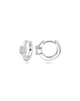 Zilver Gerhodineerd Klapoorringen Zirkonia 10 Mm 1339722 - PansiteNederland.nl