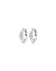 Zilver Gerhodineerd Klapoorringen Zirkonia 10 Mm 1339725 - PansiteNederland.nl