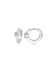 Zilver Gerhodineerd Klapoorringen Zirkonia 10 mm 1339726 - PansiteNederland.nl