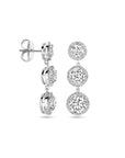Zilver Gerhodineerd Oorhangers Zirkonia 33 Mm 1339727 - PansiteNederland.nl