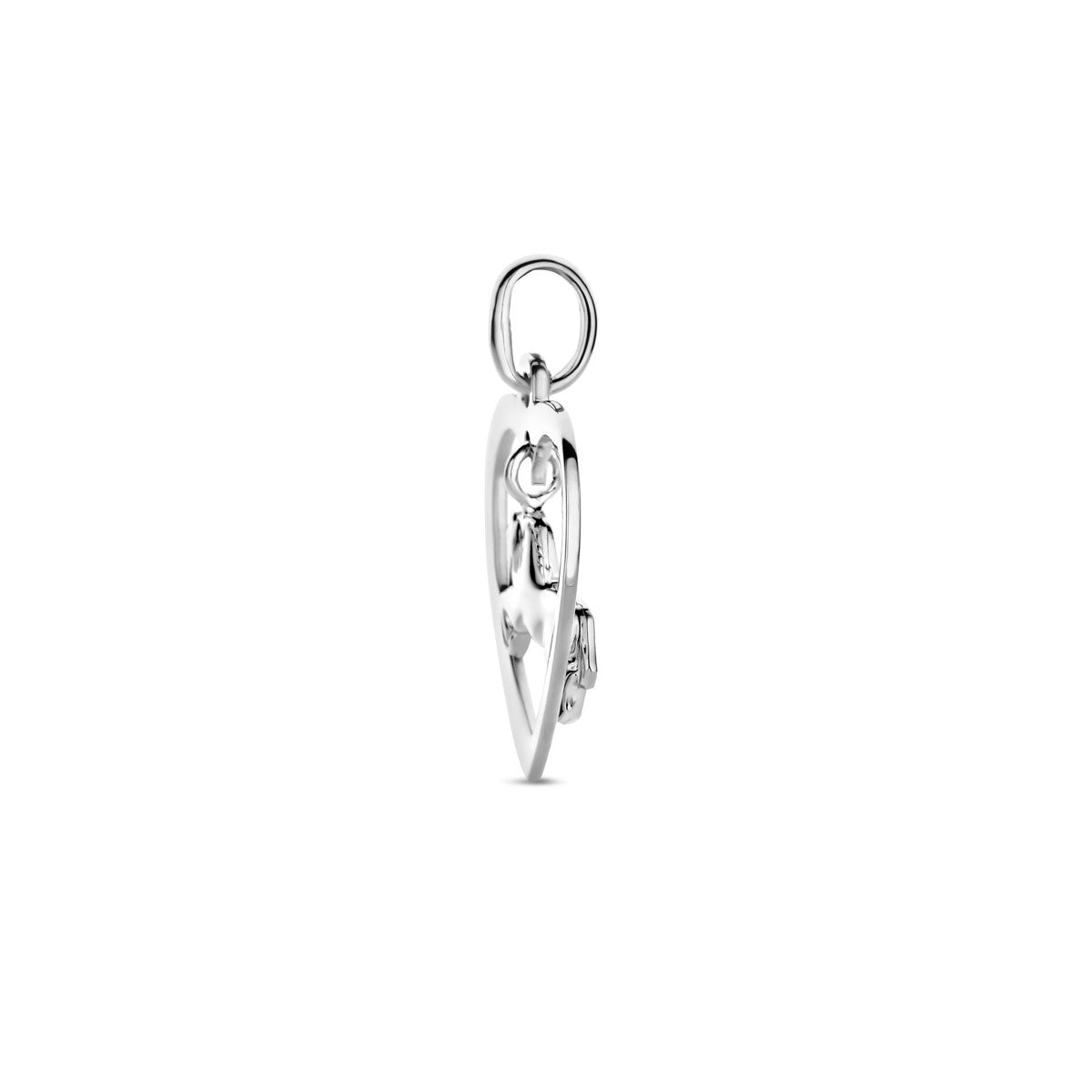zilver gerhodineerd hanger hart paard 20 mm 1339730 - PansiteNederland.nl