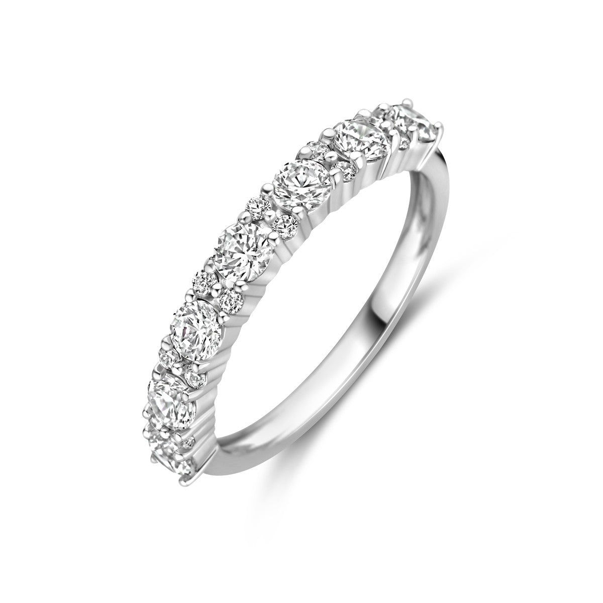 Gerhodineerd Zilver Ring Met Zirkonia 3,0 Mm 1339739 - PansiteNederland.nl