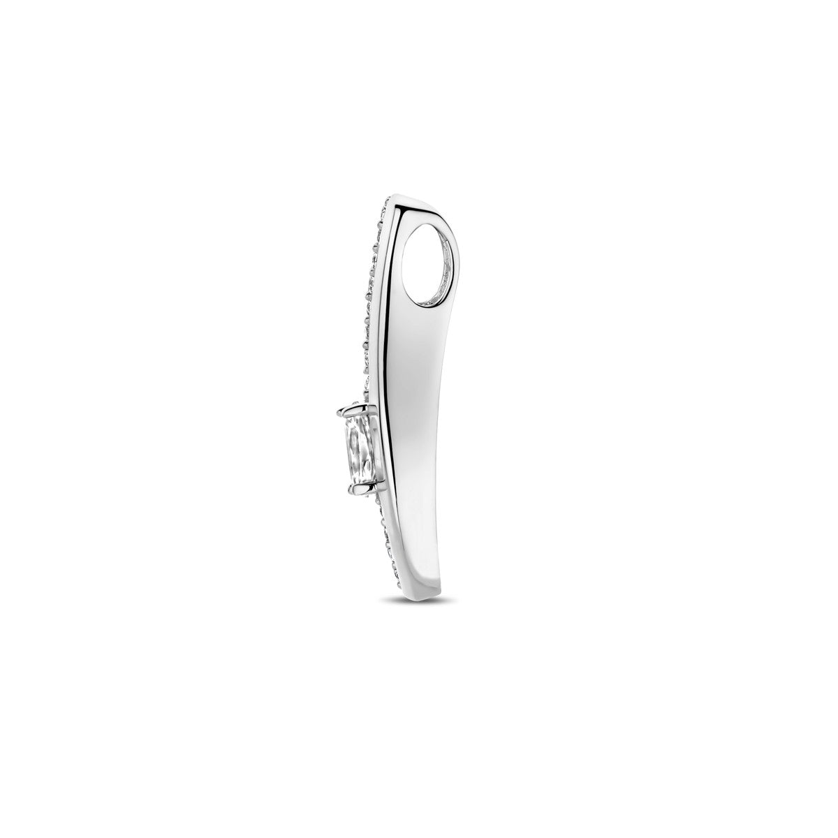 zilver gerhodineerd hanger zirkonia 21 mm 1339745 - PansiteNederland.nl