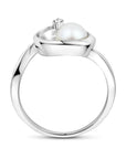 Gerhodineerd Zilver Ring Ovaal Parel En Met Zirkonia 9,5 Mm 1339751 - PansiteNederland.nl