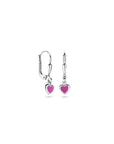 Zilver Gerhodineerd Oorhangers Hart Roze Emaille Brisur Haak 19 Mm 1339757 - PansiteNederland.nl