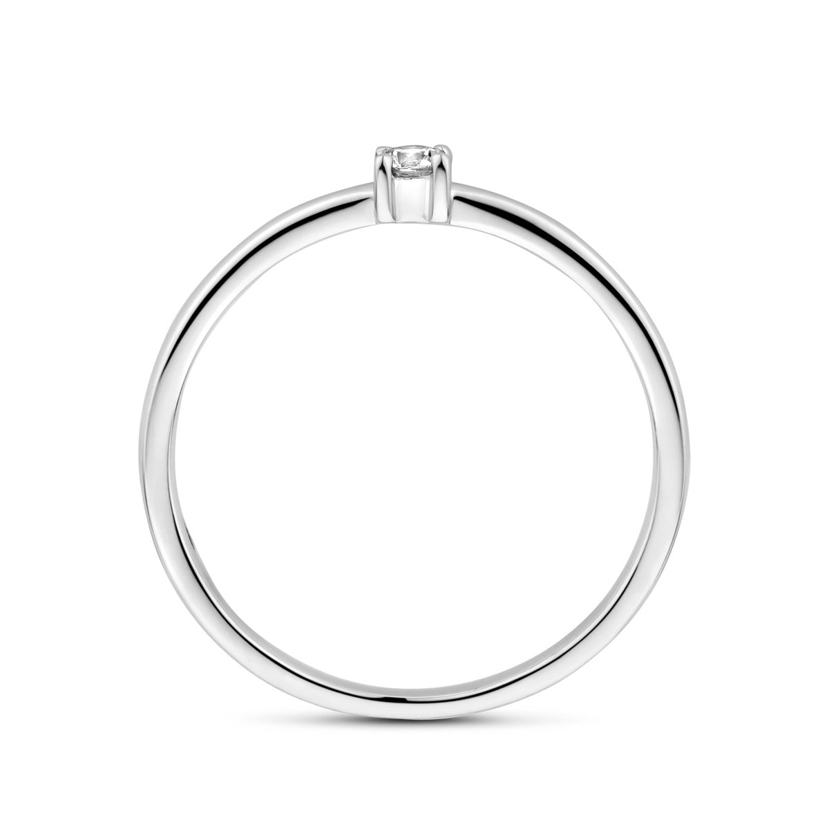 Gerhodineerd Zilver Ring Met Zirkonia 1339762 - PansiteNederland.nl