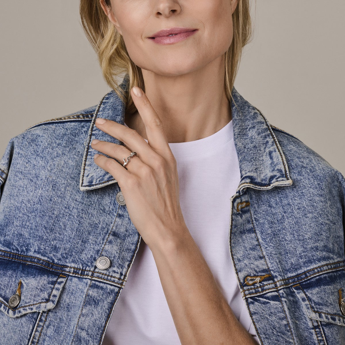 Gerhodineerd Zilver Ring Love 1339790 - PansiteNederland.nl