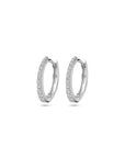Zilver gerhodineerd klapoorringen zirkonia 14 mm - 1339809 - PansiteNederland.nl