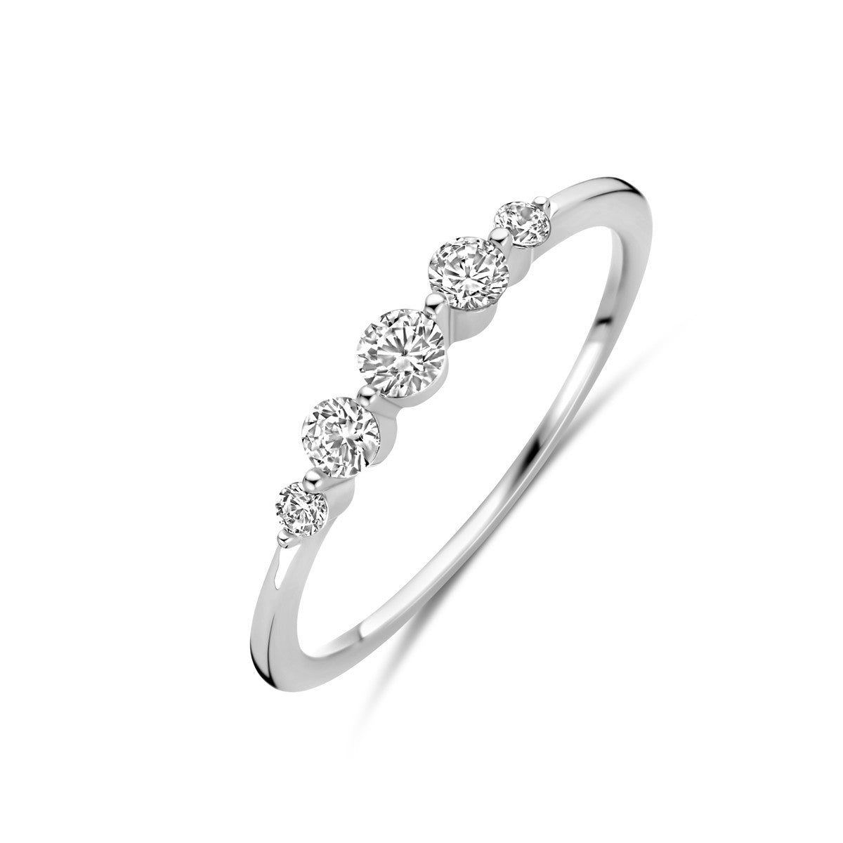 Gerhodineerd Zilver Ring Met Zirkonia 1339812 - PansiteNederland.nl