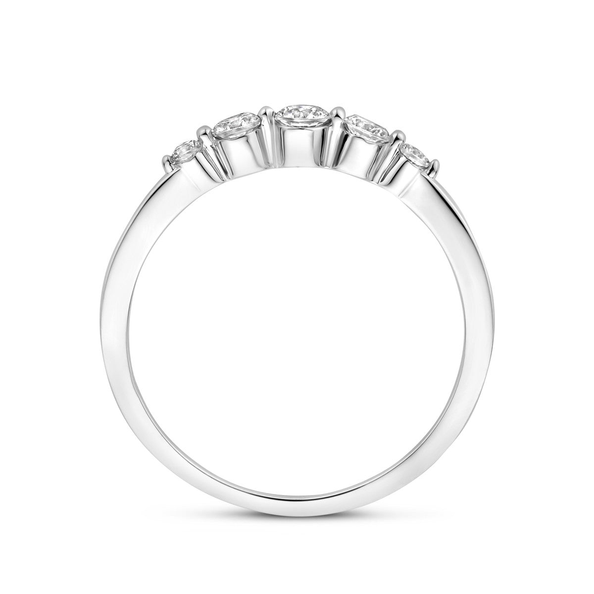 Gerhodineerd Zilver Ring Met Zirkonia 1339812 - PansiteNederland.nl