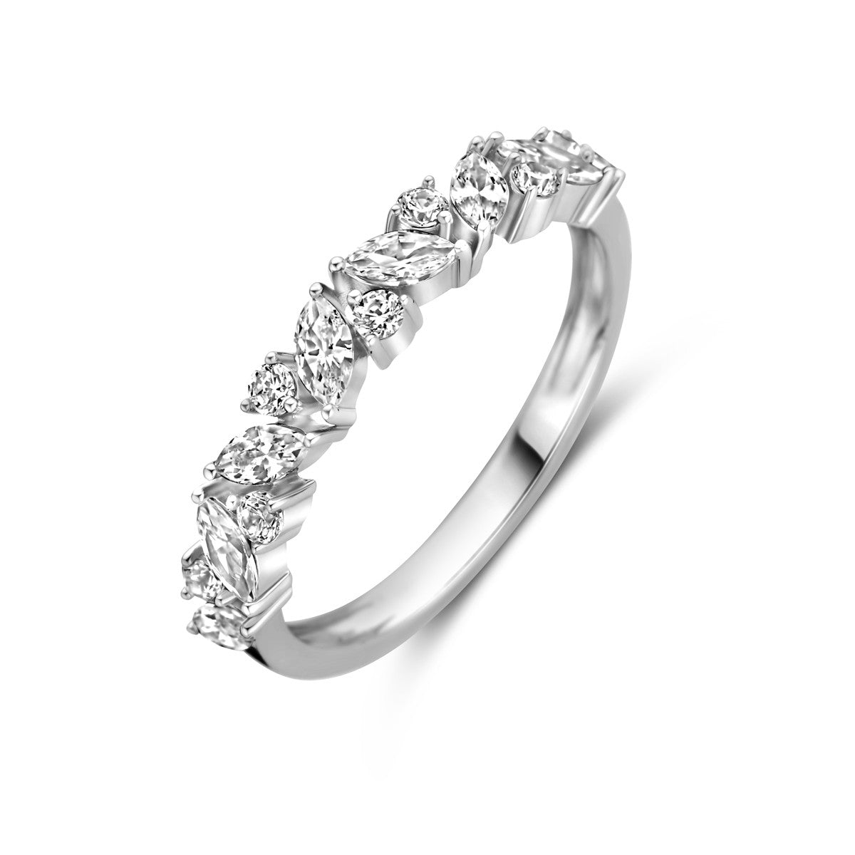 Gerhodineerd Zilver Ring Met Zirkonia 3,5 Mm 1339817 - PansiteNederland.nl