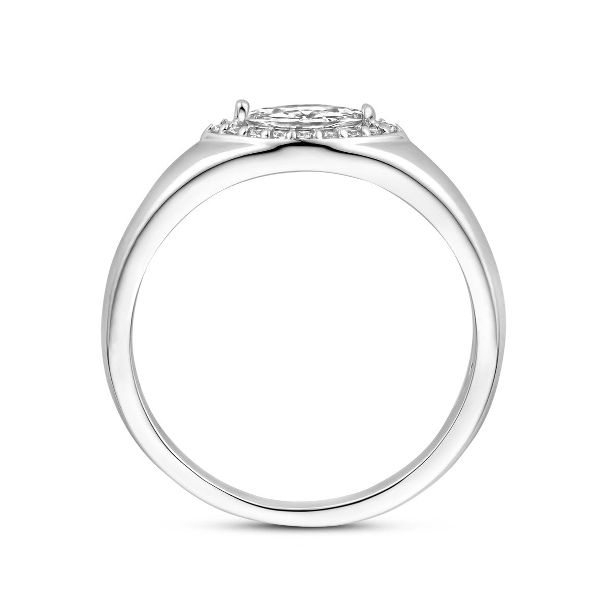Gerhodineerd Zilver Ring Met Zirkonia 1339821 - PansiteNederland.nl