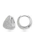 Zilver Gerhodineerd Klapoorringen Zirkonia 15 Mm 1339851 - PansiteNederland.nl