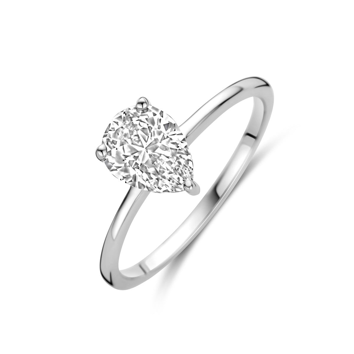 Gerhodineerd Zilver Ring Met Zirkonia 1339966 - PansiteNederland.nl