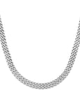 zilver gerhodineerd collier panter 8 mm 43 cm 1339975 - PansiteNederland.nl