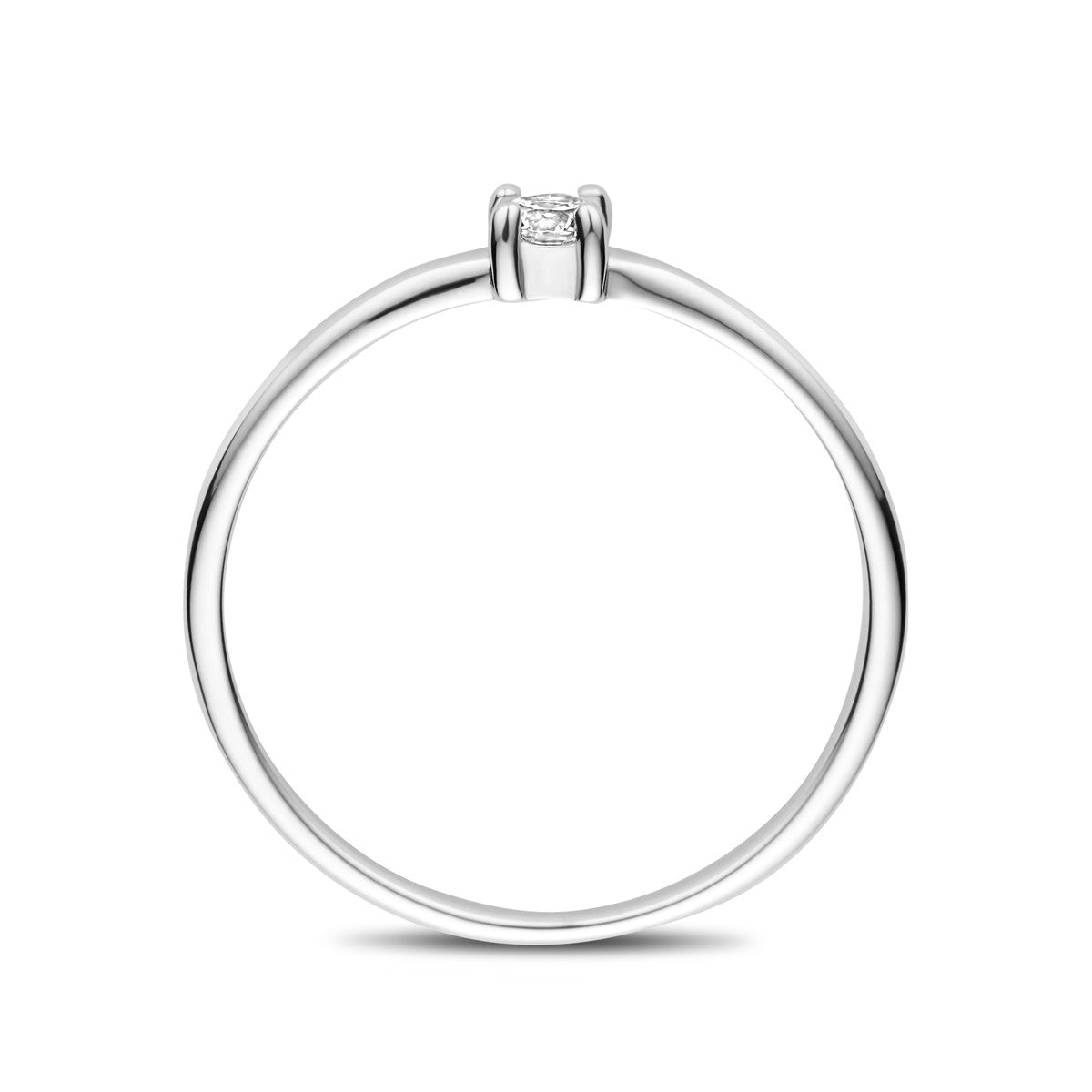 Gerhodineerd Zilver Ring Met Zirkonia 1339986 - PansiteNederland.nl