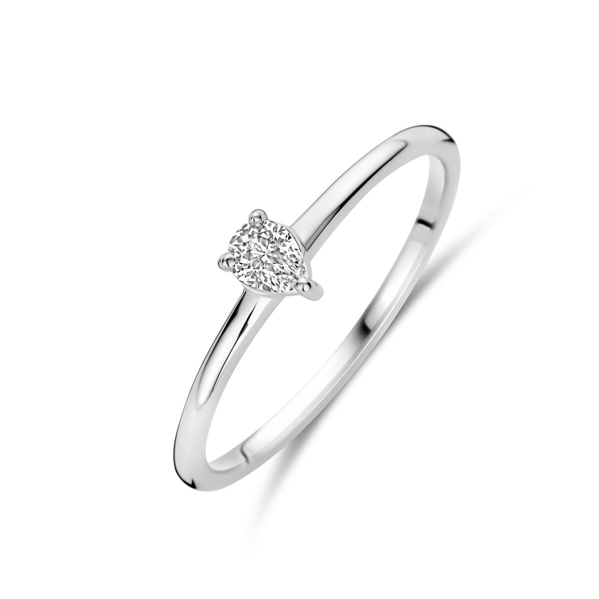 Gerhodineerd Zilver Ring Met Zirkonia 1339990 - PansiteNederland.nl