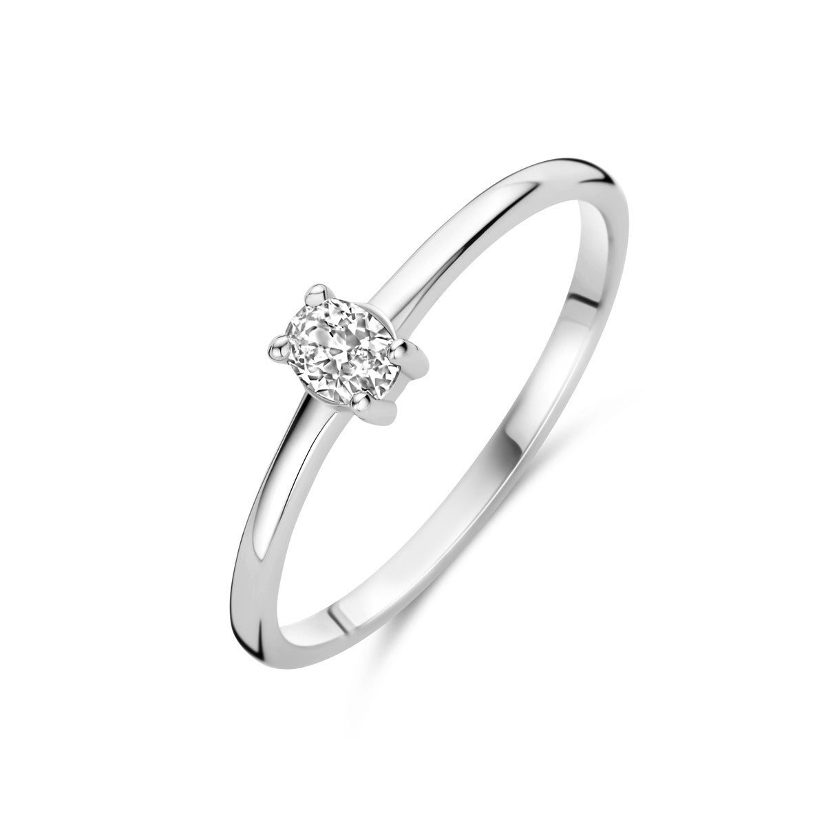 Gerhodineerd Zilver Ring Met Zirkonia 1339994 - PansiteNederland.nl