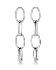 Zilver Gerhodineerd Oorhangers Schakel 50 Mm 1340010 - PansiteNederland.nl