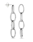 Zilver Gerhodineerd Oorhangers Schakel 50 Mm 1340010 - PansiteNederland.nl