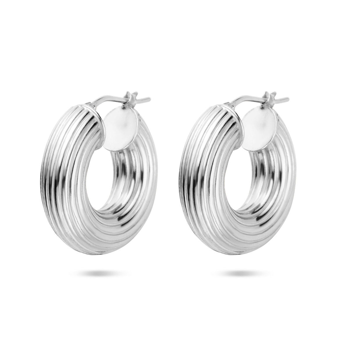 Zilver Gerhodineerd Oorringen 26 Mm 1340016 - PansiteNederland.nl