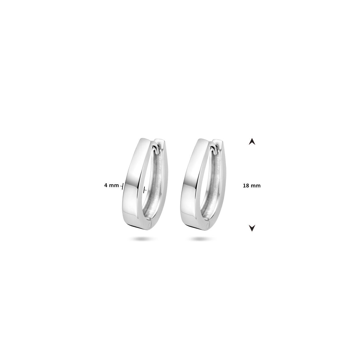Zilver Gerhodineerd Klapoorringen 18 Mm 1340032 - PansiteNederland.nl