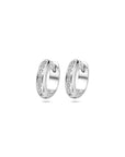 Zilver Gerhodineerd Klapoorringen Zirkonia 12 Mm 1340033 - PansiteNederland.nl