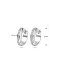 Zilver Gerhodineerd Klapoorringen Zirkonia 12 Mm 1340033 - PansiteNederland.nl